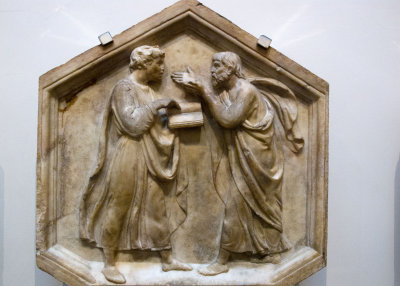 Plato and Aristotle (Luca della Robbia)