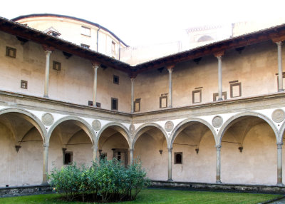 The Grand Cloister of Santa Croce designed by Brunelleschi
