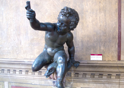 Putto on a Dolphin (Giambologna) in the Bargello