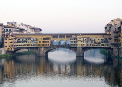 Ponte Vecchio---Mussolini windows added to the Vasari Corridor in 1939