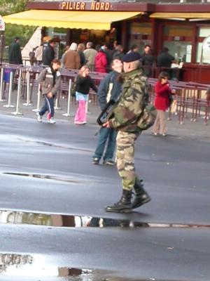 Eiffel tower security guard
