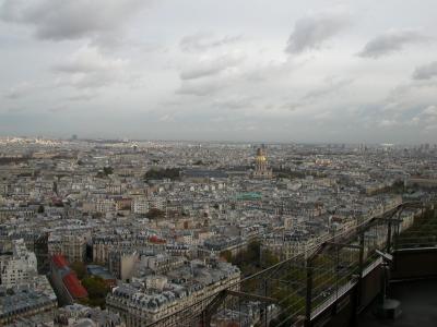 Eiffel tower view from above
