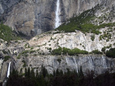Closer - Upper and Lower Yosemite Falls, from Cooks Meadow, S95. #3733