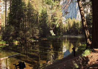 Merced River.  A more secluded area. Reflections vs shadows. #2774