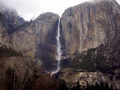 Last view from Valley-tour bus - Yosemite Falls, Day 1. #3508