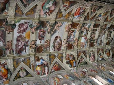 Sistine Chapel, first sight of ceiling