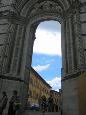 Through Siena Cathedral/Duomo area entrance