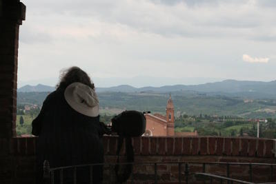 Facciatone panoramic view area at top of stairway