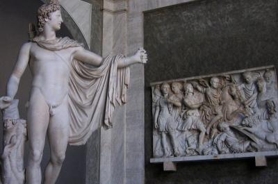 The Belvedere Apollo plus a frieze