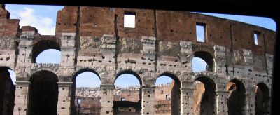 From the taxi too, first closeup look at the Colosseum