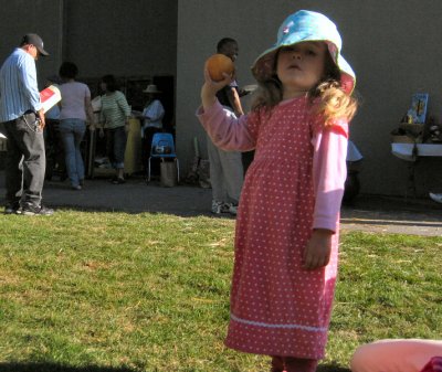 What a kick.  She's a whiz with that ball too.  No one knows why.