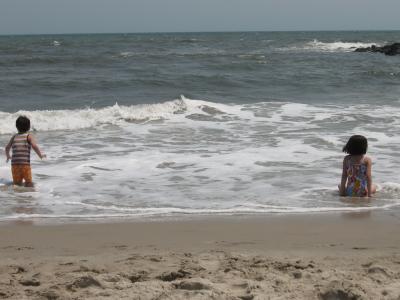 Sarah and Kyle in the ocean