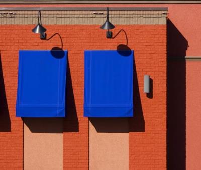 Blue Awnings by Gordon W