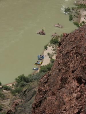 Peering into the river, by Cliff