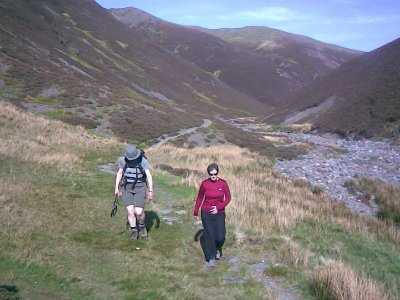 Descending from Grasmoor (it was much steeper than it looks, honest!)