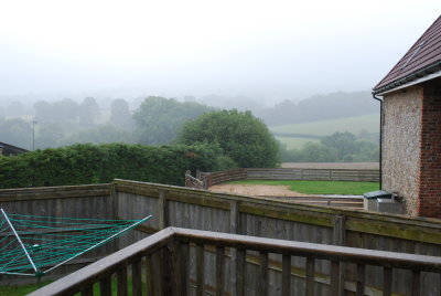 flaming June - we did manage breakfast on the verandah on one day