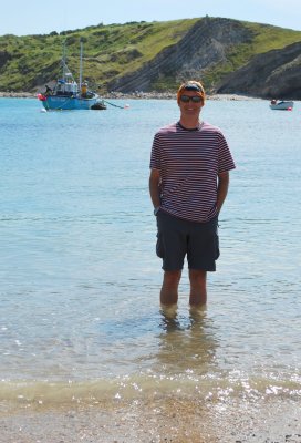 Lulworth cove - just warm enough to paddle