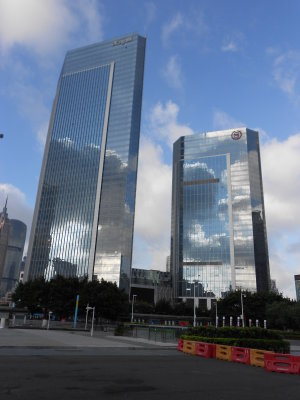 Thetwin towers -  Emirates office is 2/3 of the way up the lh tower, my room on 17th of Sheraton Hotel in rh tower