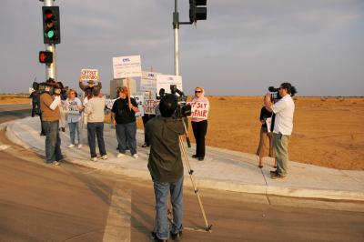 Media filming our protest