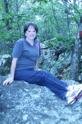 Jo on the rocks