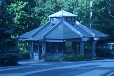 Passing the guardhouse leaving Wintergreen Resort
