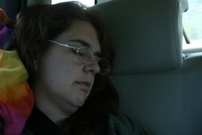 Road trip was too much for Alane!