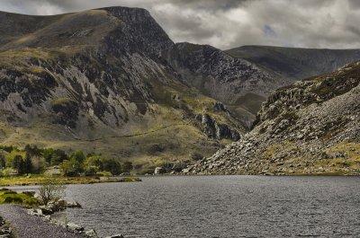 One of many lakes in Snowdonia range