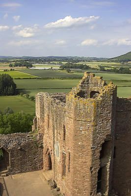 Goodrich castle from high turret