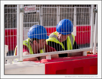 Workmen Behind Bars