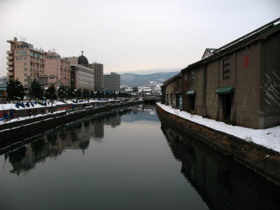 Otaru Canal and adjacent hotels