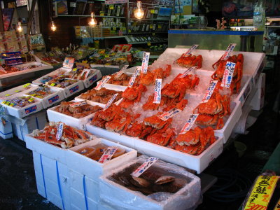 Crab on ice, Nijō Market