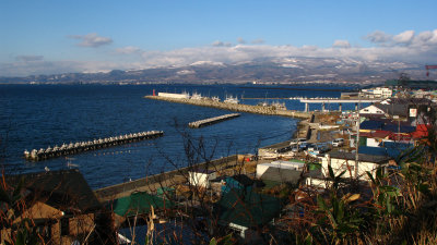 View over the docks from the Foreign Cemetery