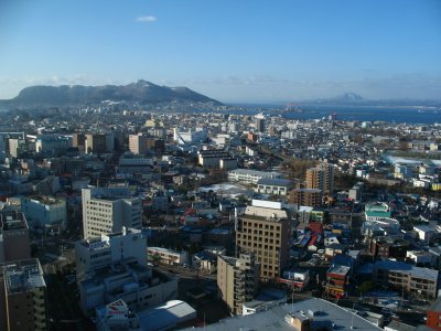View towards central Hakodate from the tower