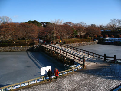 Bridge across the iced-over moat
