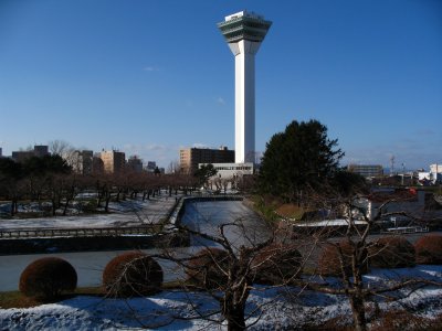 Moat and tower viewed from the fortress