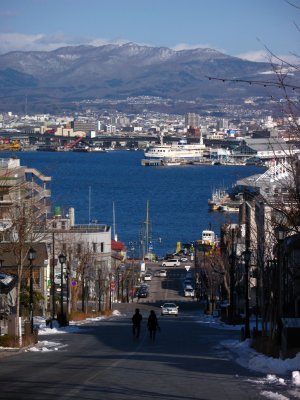 Hachiman-zaka and Hakodate Harbor