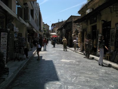 Shopping street in Plaka