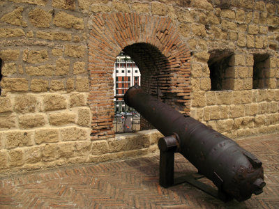 Cannon within the Castel dell' Ovo