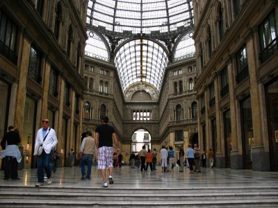 Entry steps into Galleria Umberto I