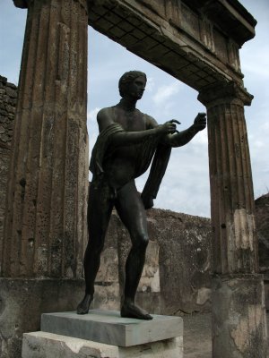 Statue of Apollo within the temple