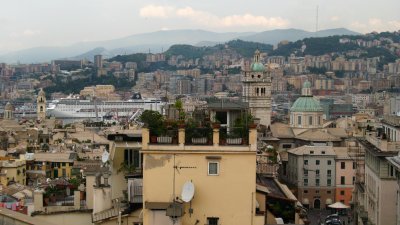 Vista of central Genoa