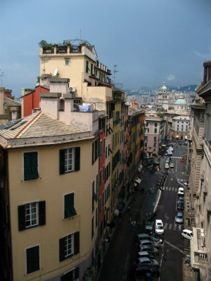 View down Via Porta Soprana