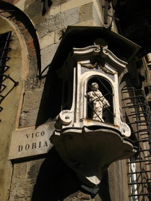 Corner building detail on Piazza San Matteo