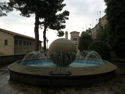 American-donated fountain in the old town