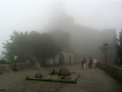 Foggy path to the fortifications