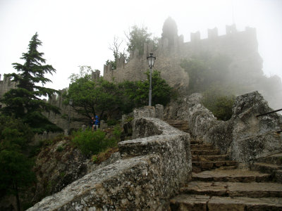 Stairs up to Cesta tower