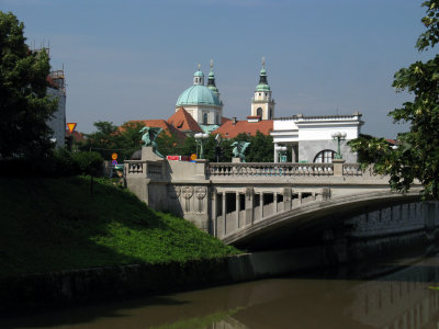Zmajski most and Cathedral of St. Nicholas