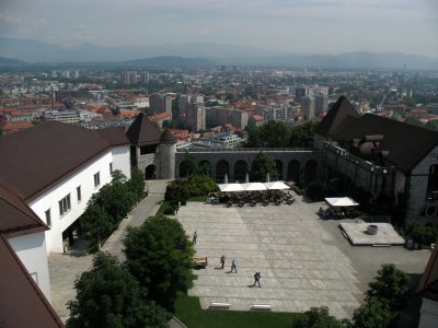 View down on Ljubljanski grad