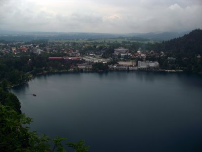 Bled town from above