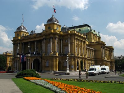 Croatian National Theatre from Trg Marala Tita
